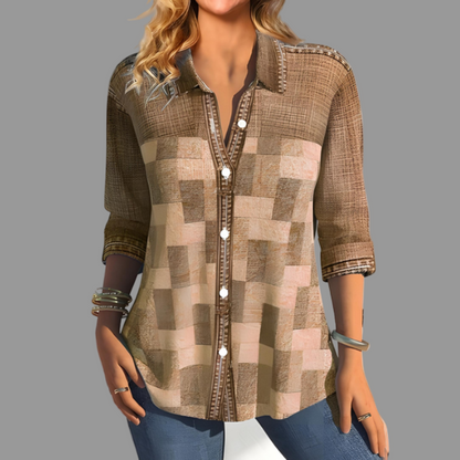 Classic Ladies Front Button Down Shirt - Olytrend