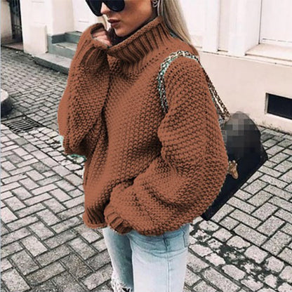 Nadia | Women's Cozy Oversized Crew Neck Knit Sweater