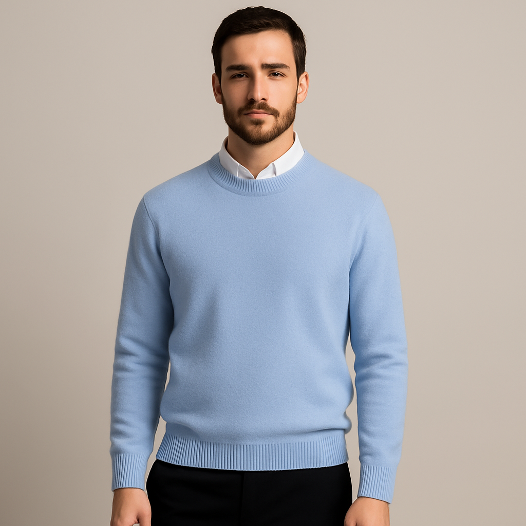 Men's Large Soft Wool Pullover Sweater - Olytrend