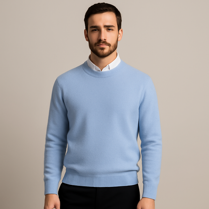 Men's Large Soft Wool Pullover Sweater - Olytrend