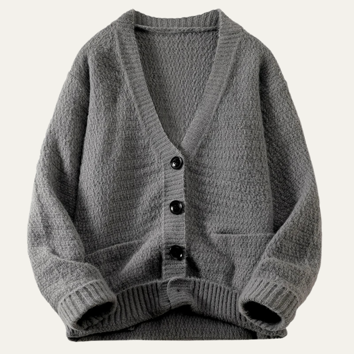 Classic Men's V Neck Knitted Cardigan Sweater - Nocini