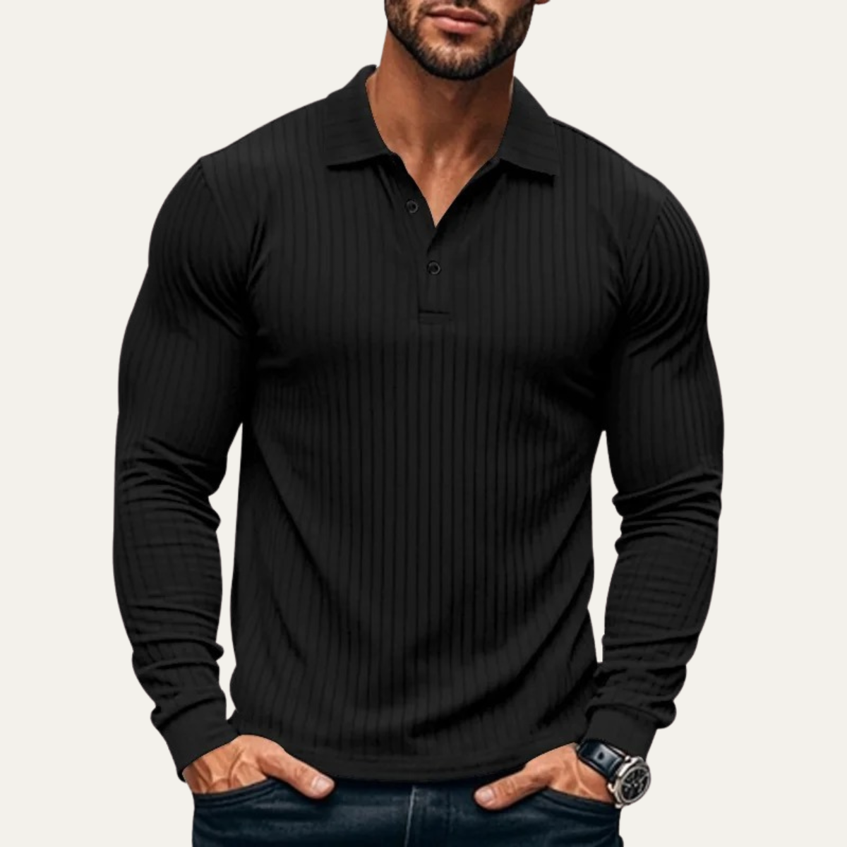 Classic Fit Men's Textured Polo Shirt