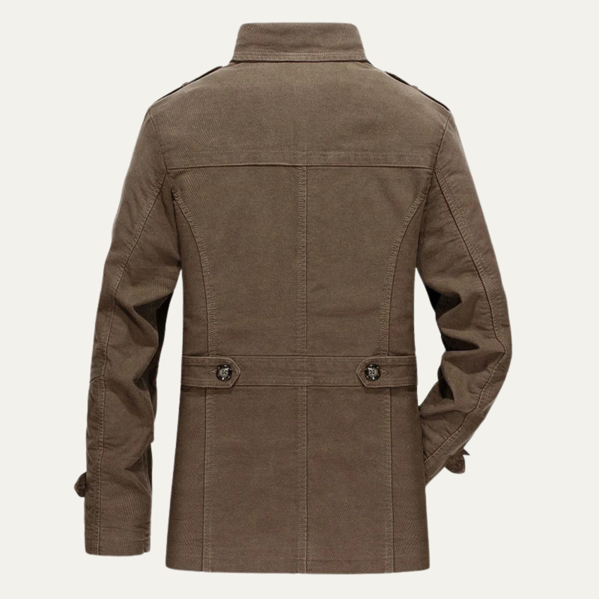 Warm Men's Plaid Lined Double Breasted Wool Coat