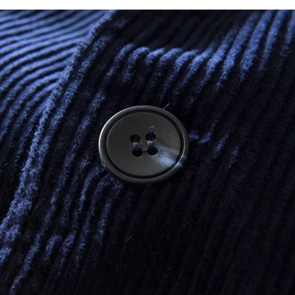 Relaxed Fit Corduroy Office Jacket for Men