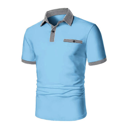 Casual Checkered Men's Polo Shirt