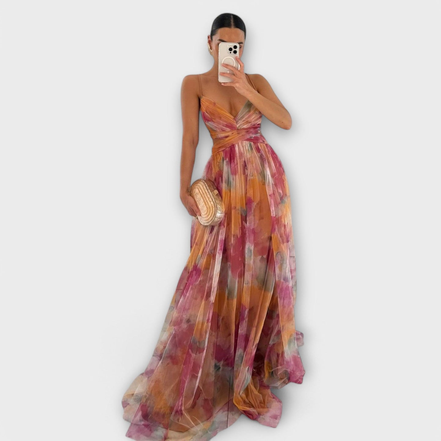 Elegant Mesh Evening Gown - Nocini