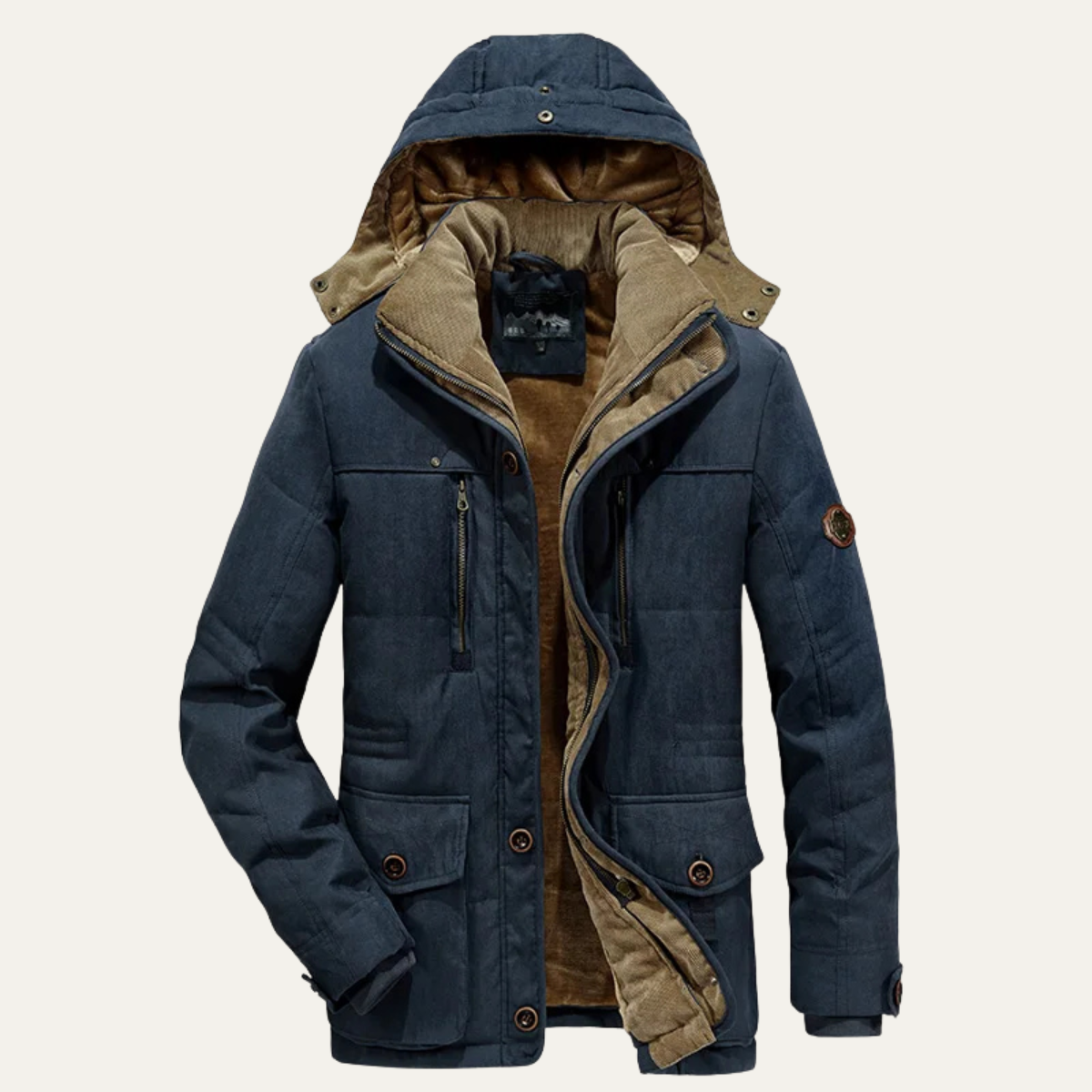 Insulated Men's Cold Weather Hooded Parka Coat - Nocini