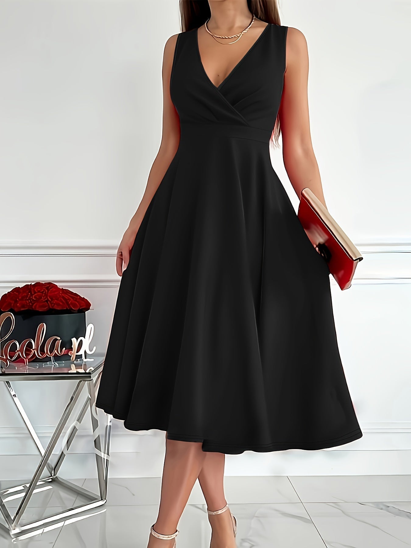 Chic V-Neck Summer Party Dress