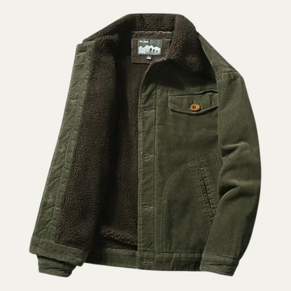 Rugged Men's Corduroy Insulated Parka Coat