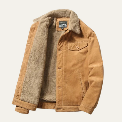 Rugged Men's Corduroy Insulated Parka Coat