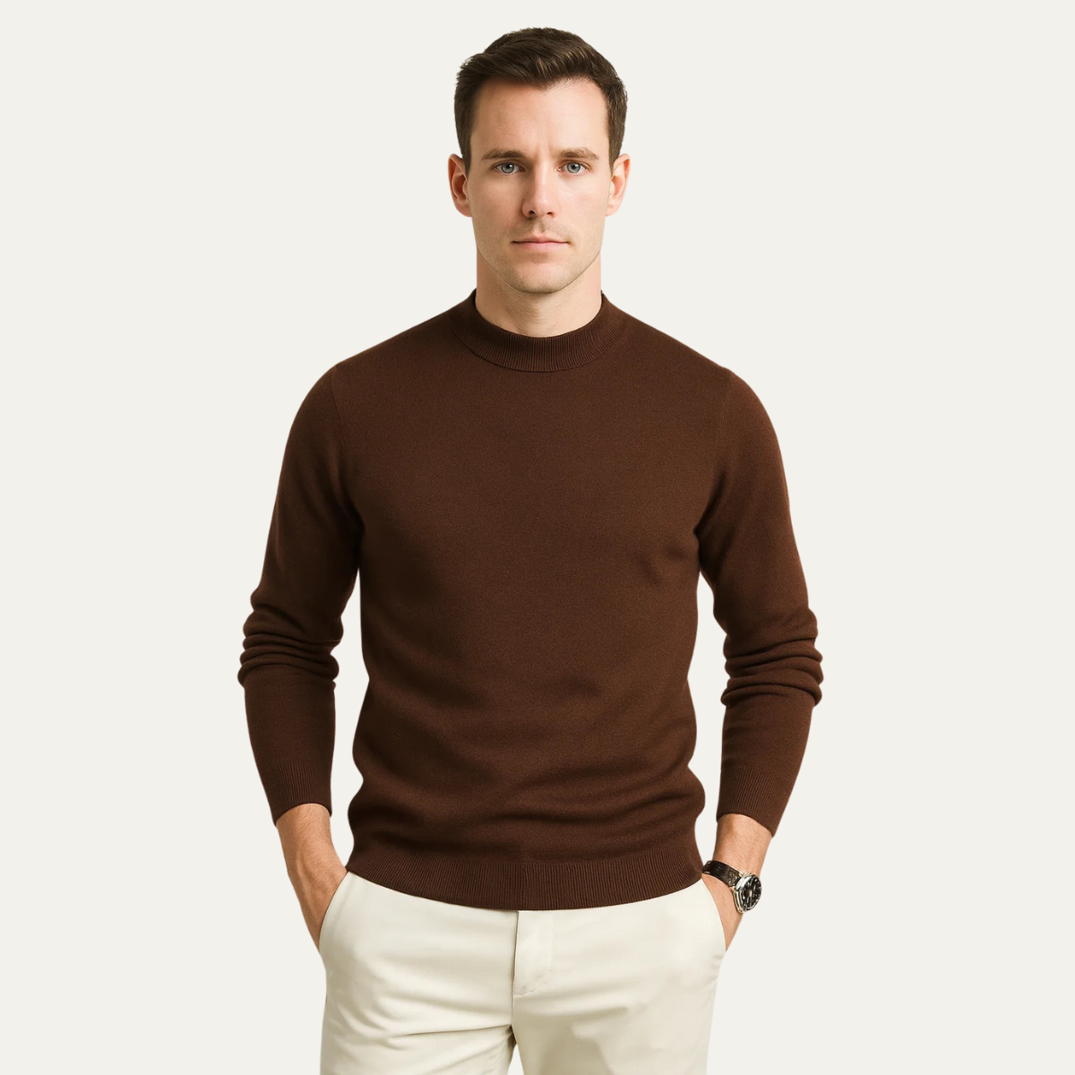 Classic Simple Knit Crew Neck Men's Sweater