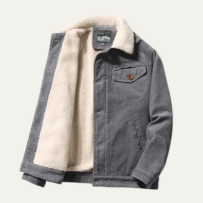 Rugged Men's Corduroy Insulated Parka Coat