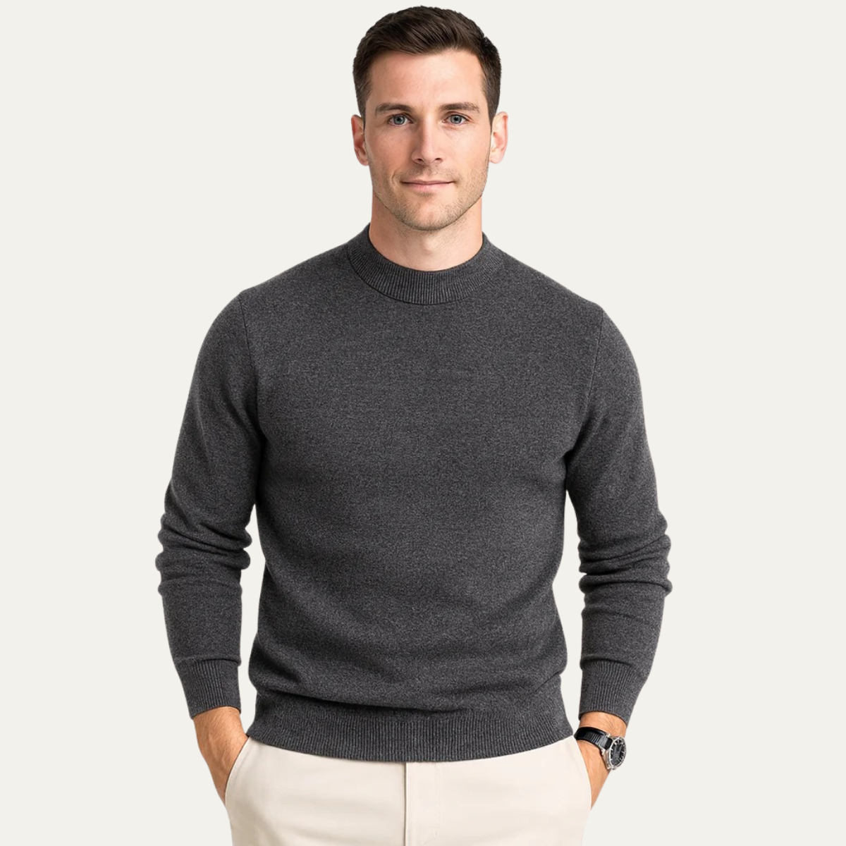 Classic Simple Knit Crew Neck Men's Sweater