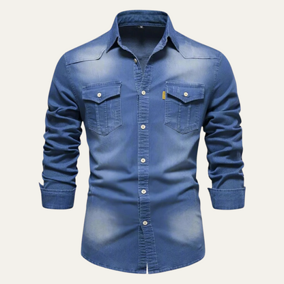 Classic Blue Jeans Shirt for Men - Nocini