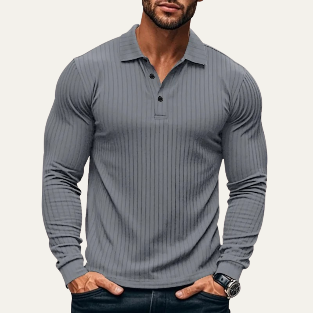 Classic Fit Men's Textured Polo Shirt