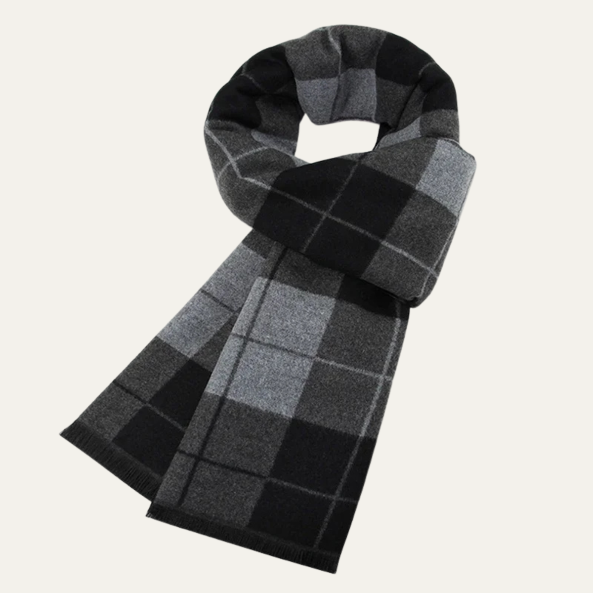 Cozy Mens Plaid Wool Scarf - Nocini
