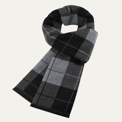 Cozy Mens Plaid Wool Scarf - Nocini