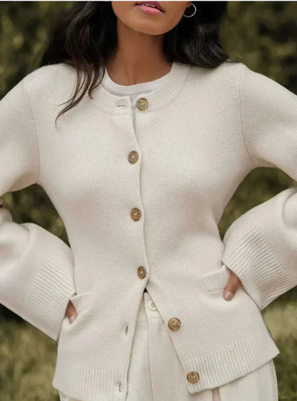 Cozy Women's Wool Cardigan with Pockets