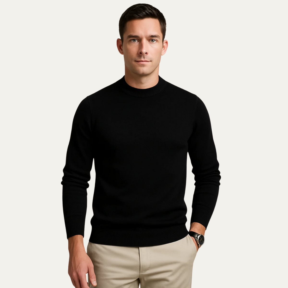 Classic Simple Knit Crew Neck Men's Sweater