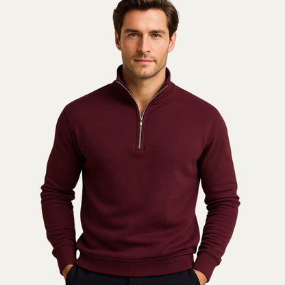 Stylish Mens Quarter Zip Knit Sweater