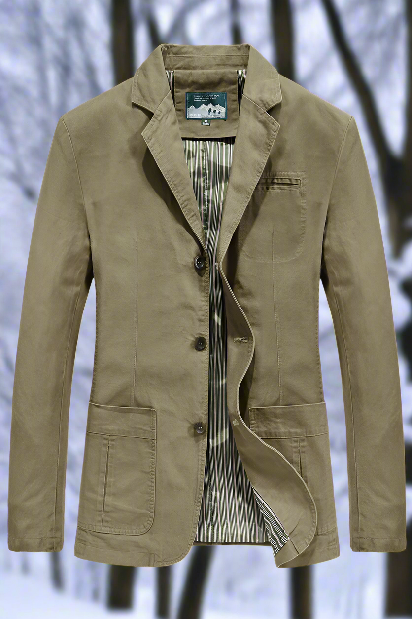 Classic Fit Men's Single Button Blazer - Nocini