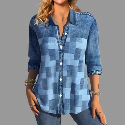 Classic Ladies Front Button Down Shirt