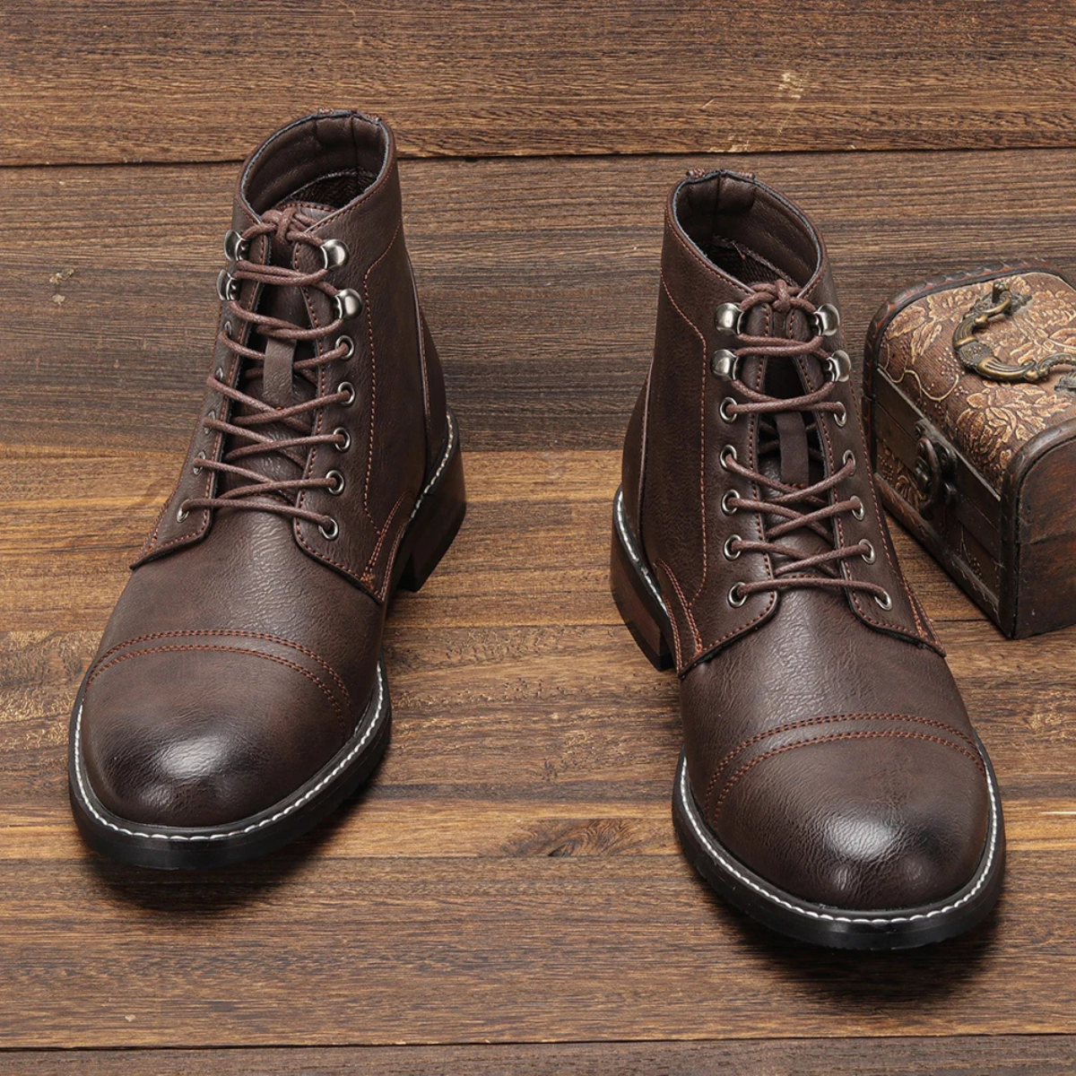 Tough Leather Men's Ankle Boots