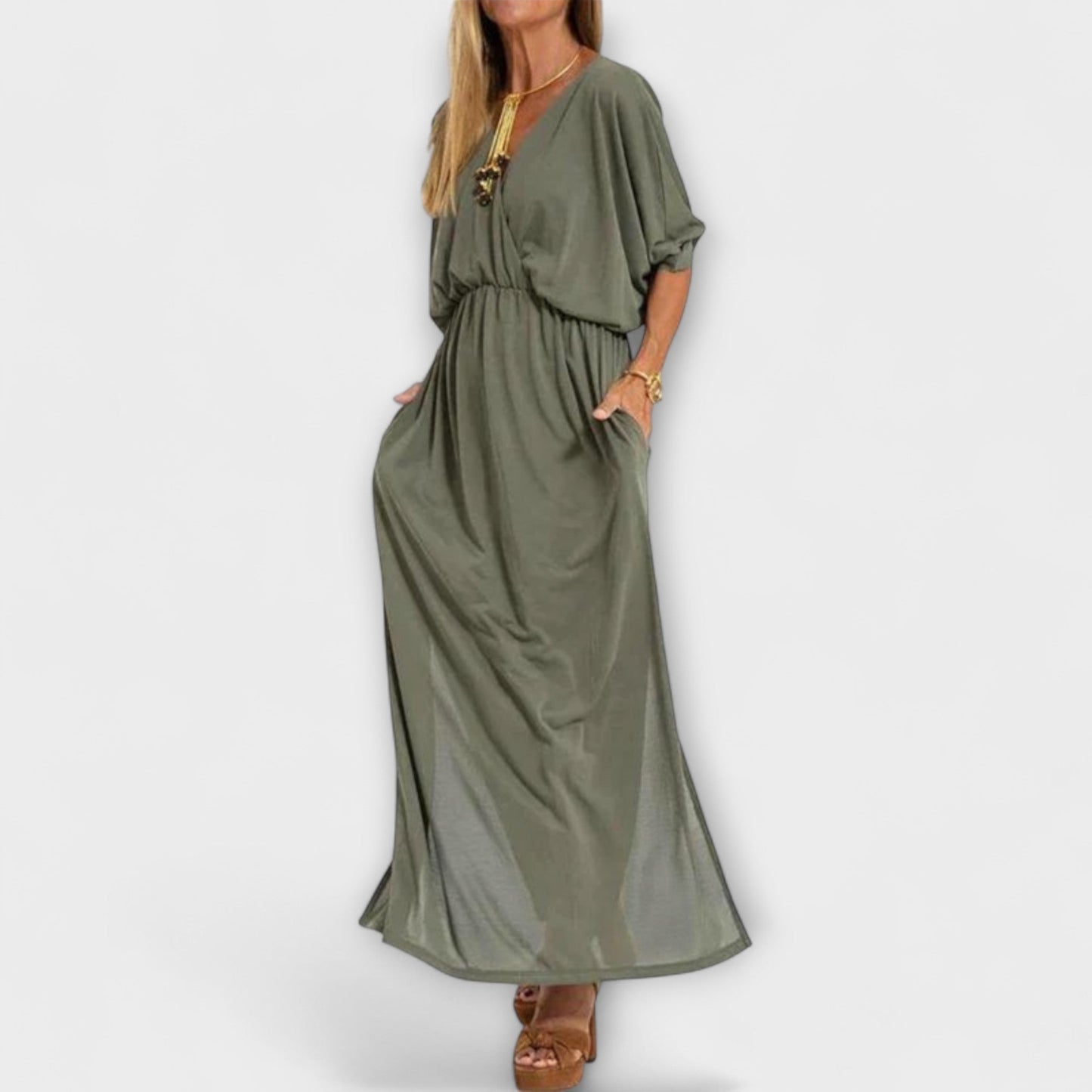 Classic Long Dress for Easy Elegance - Nocini