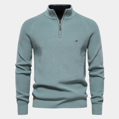 Classic Men's Cotton Quarter Zip Jumper Sweater