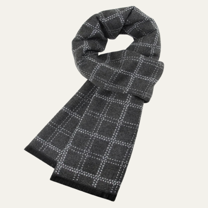 Cozy Mens Plaid Wool Scarf
