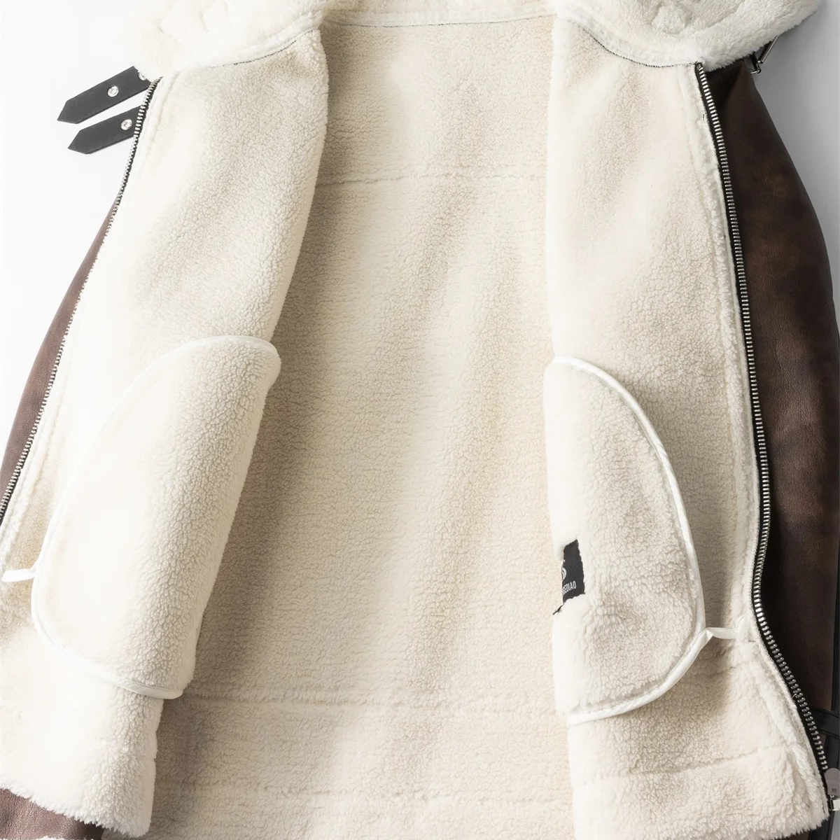 Classic Men's Vintage Sheepskin Leather Jacket