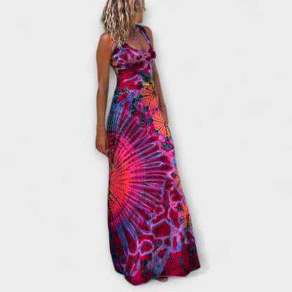 Vibrant Tie Dye Maxi Dress for Women