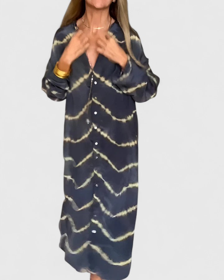Chic Bohemian Stripe Maxi Dress