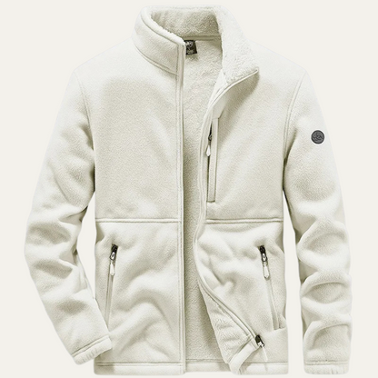 Warm Men's Fleece Zip Up Winter Jacket with Pockets - Nocini