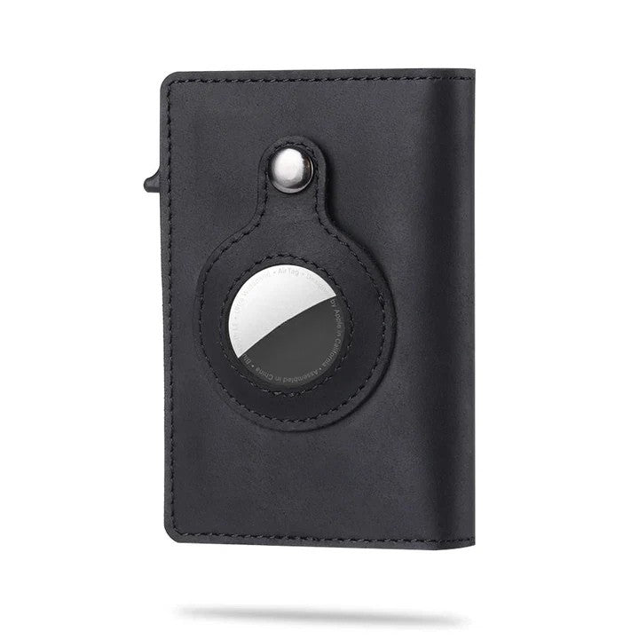 Slim Leather Phone Wallet Tracker