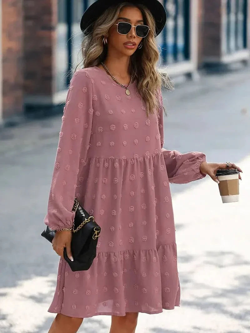 Casual Mini Dress with Long Sleeves