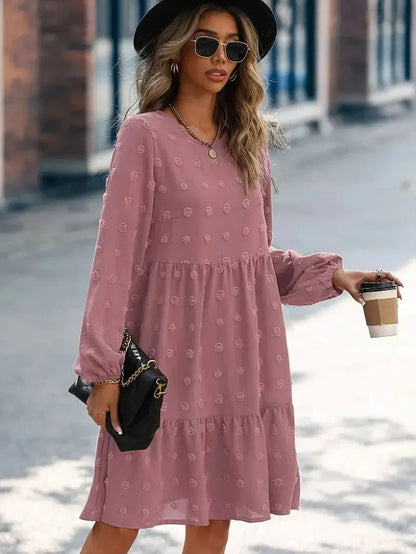 Casual Mini Dress with Long Sleeves