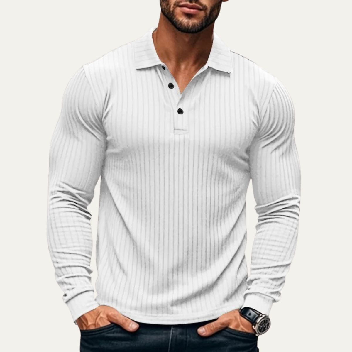 Classic Fit Men's Textured Polo Shirt
