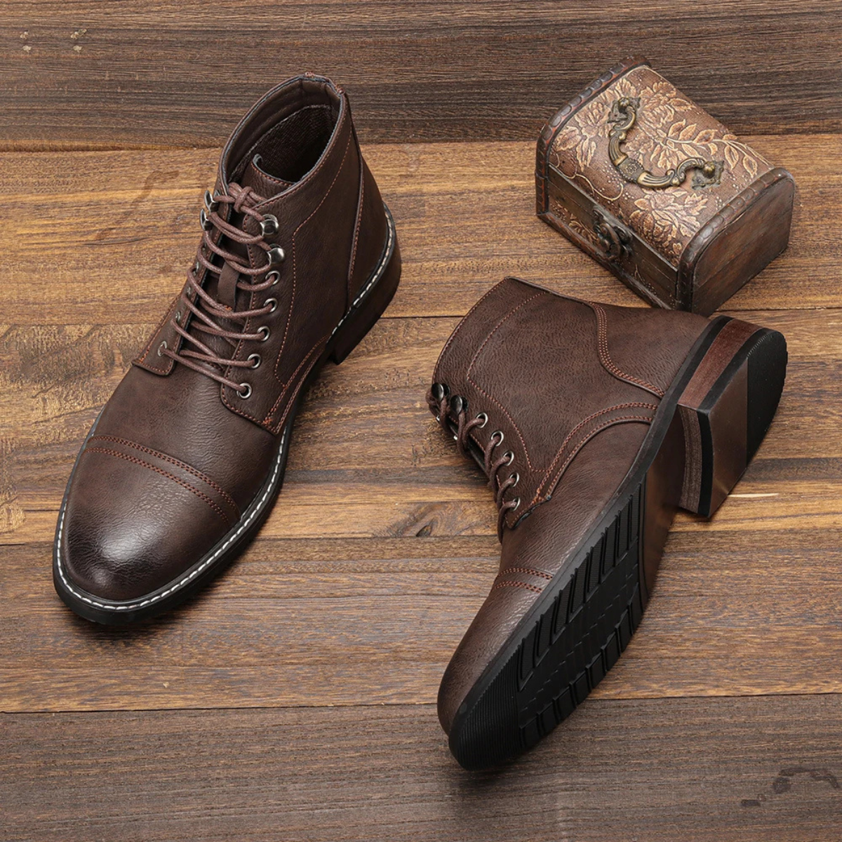 Tough Leather Men's Ankle Boots