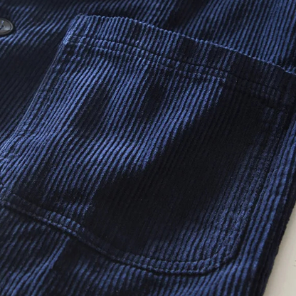 Relaxed Fit Corduroy Office Jacket for Men