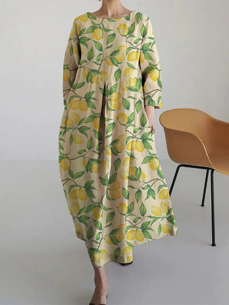 Summer Floral Midi Dress with Lightweight Comfort - Olytrend