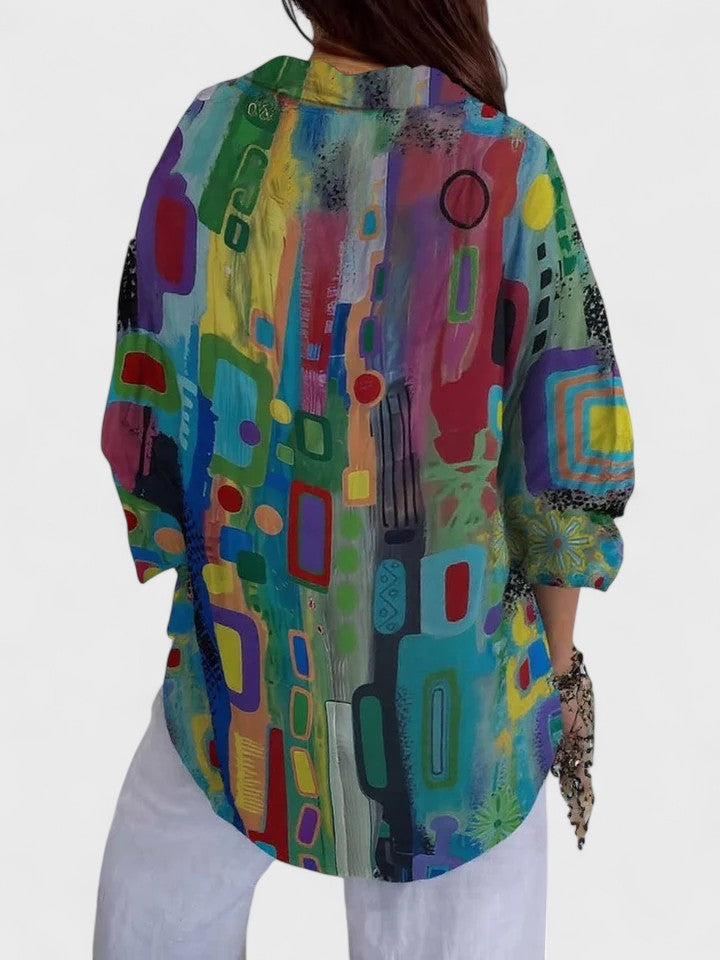 Elegant Floral Print Blouse for Women