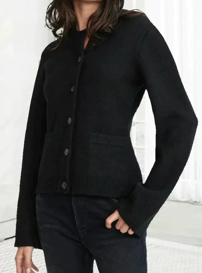 Cozy Women's Wool Cardigan with Pockets - Nocini