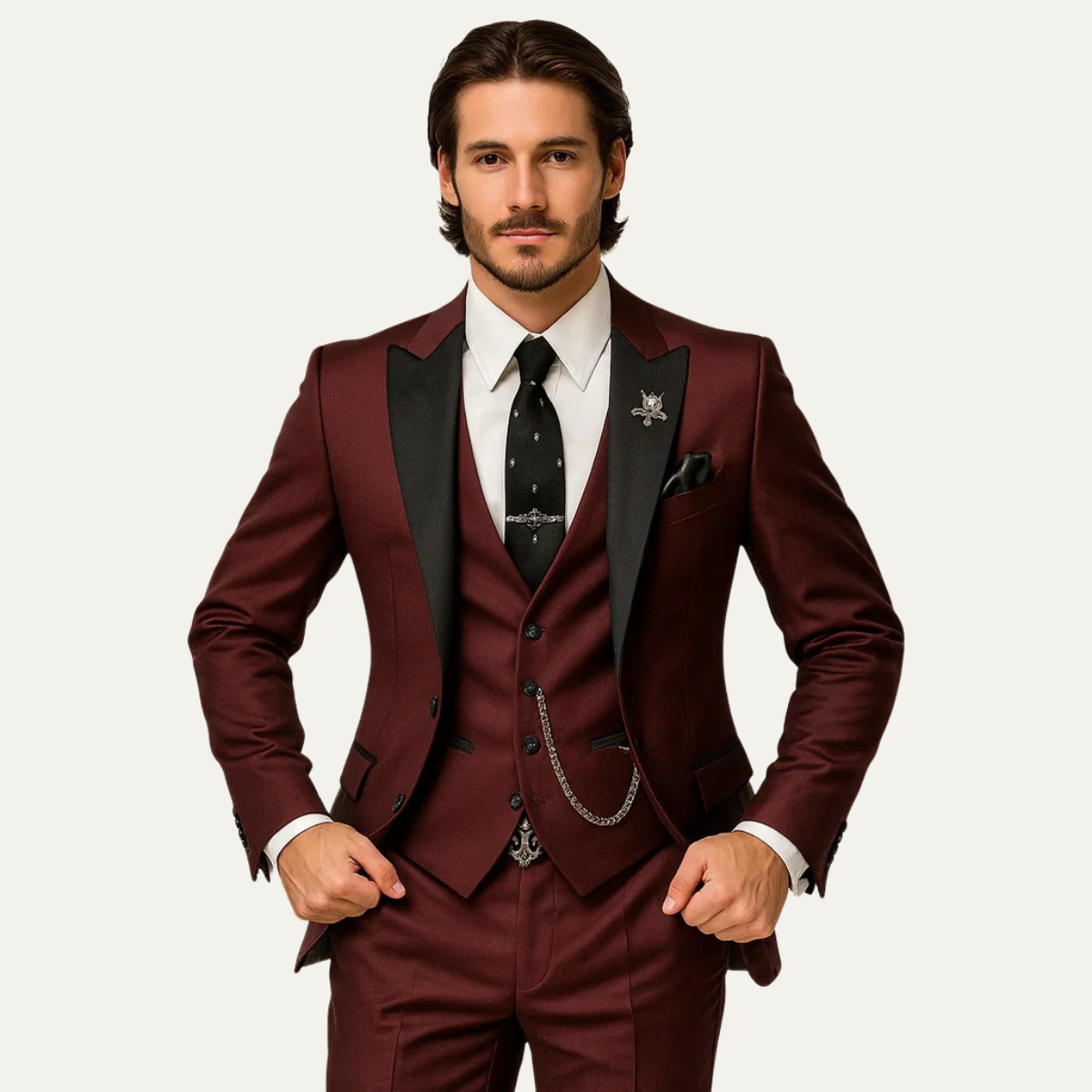 Classic Men's 3 Piece Business Suit Set