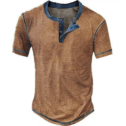 Classic Men's Short Sleeve Henley Tee