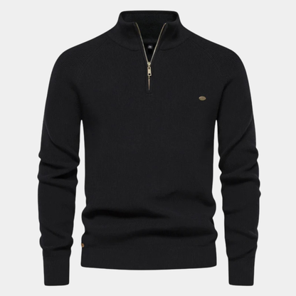 Classic Men's Cotton Quarter Zip Jumper Sweater