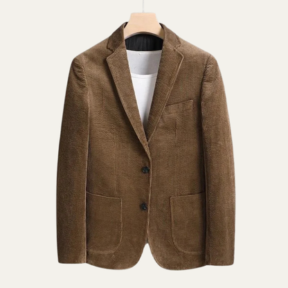 Classic Mens Slim Fit Corduroy Blazer Jacket