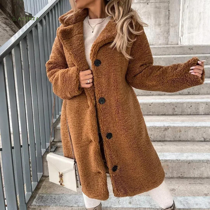 Cozy Oversized Women's Teddy Jacket - Nocini