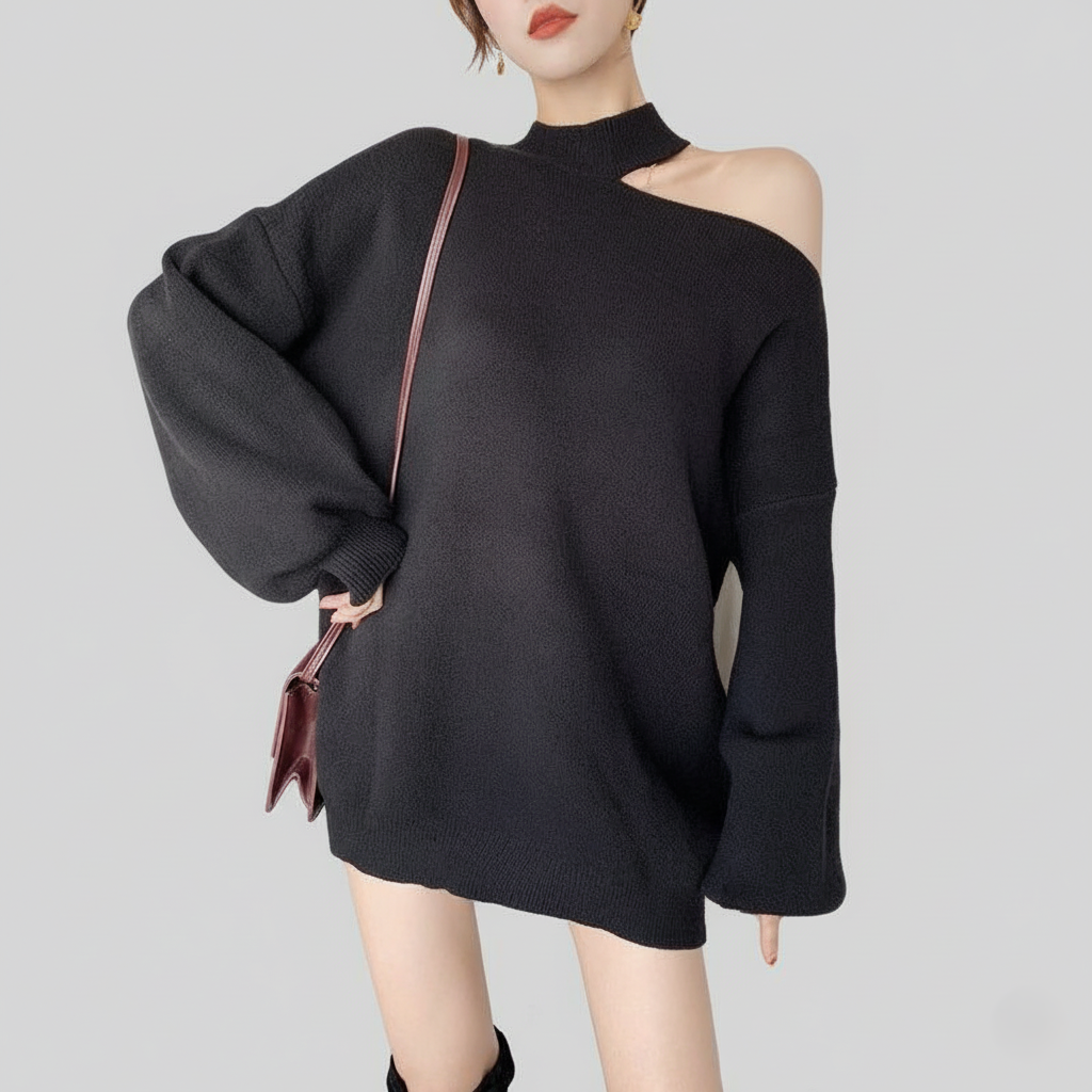 Women's Oversized Off Shoulder Sweater Top