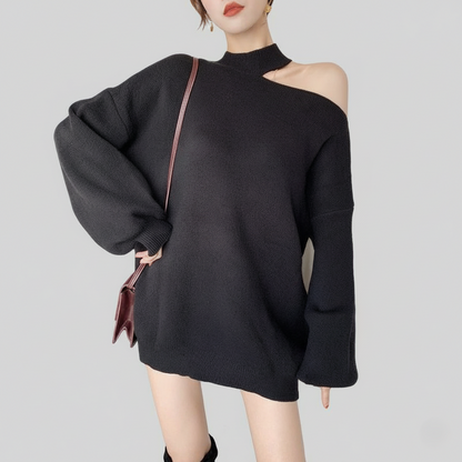 Women's Oversized Off Shoulder Sweater Top